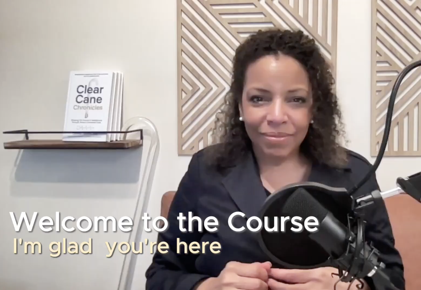 Cynthia Overton welcoming participants to the online person-centered care course.